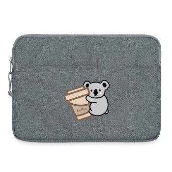Koala Needs Coffee - Laptop bag 15" - heather grey - Front