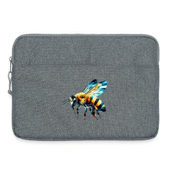Abeille polygonale - Sacoche pour ordinateur portable 15 pouces - gris chiné - Devant