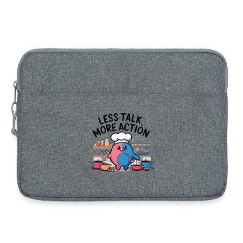 Weniger Gerede, mehr Action Chef - Laptoptasche 15" - Grau meliert - Vorne
