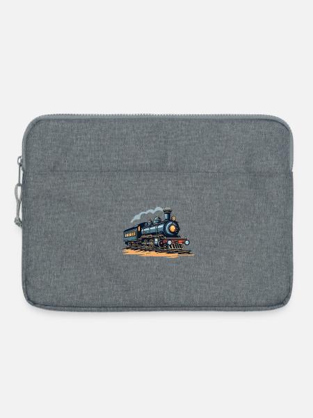 Eisenbahn Illustration - Laptoptasche 15" - Grau meliert