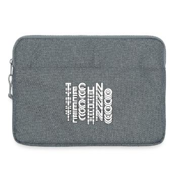 Futuristisches Techno-Typografie-Design - Laptoptasche 15" - Grau meliert - Vorne