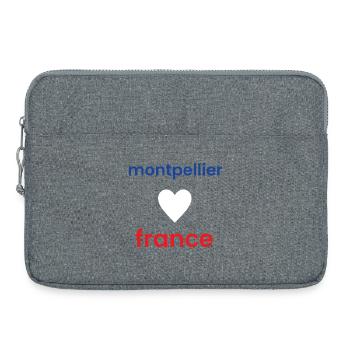 Montpellier Souvenir Frankreich Illustration - Laptoptasche 15" - Grau meliert - Vorne