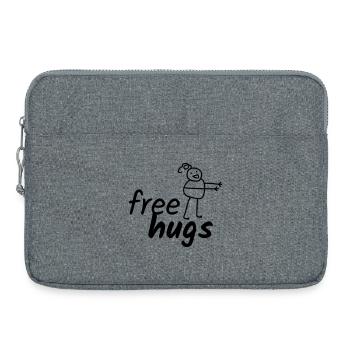 Free Hugs - Laptoptasche 15" - Grau meliert - Vorne