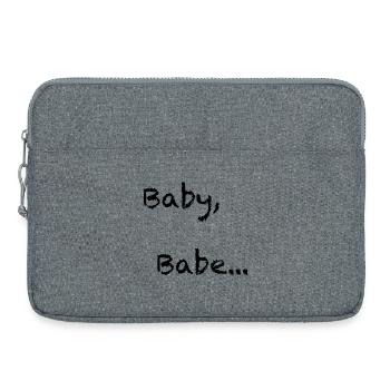 Bébé, bébé... Alerte flirt ! - Sacoche pour ordinateur portable 15 pouces - gris chiné - Devant