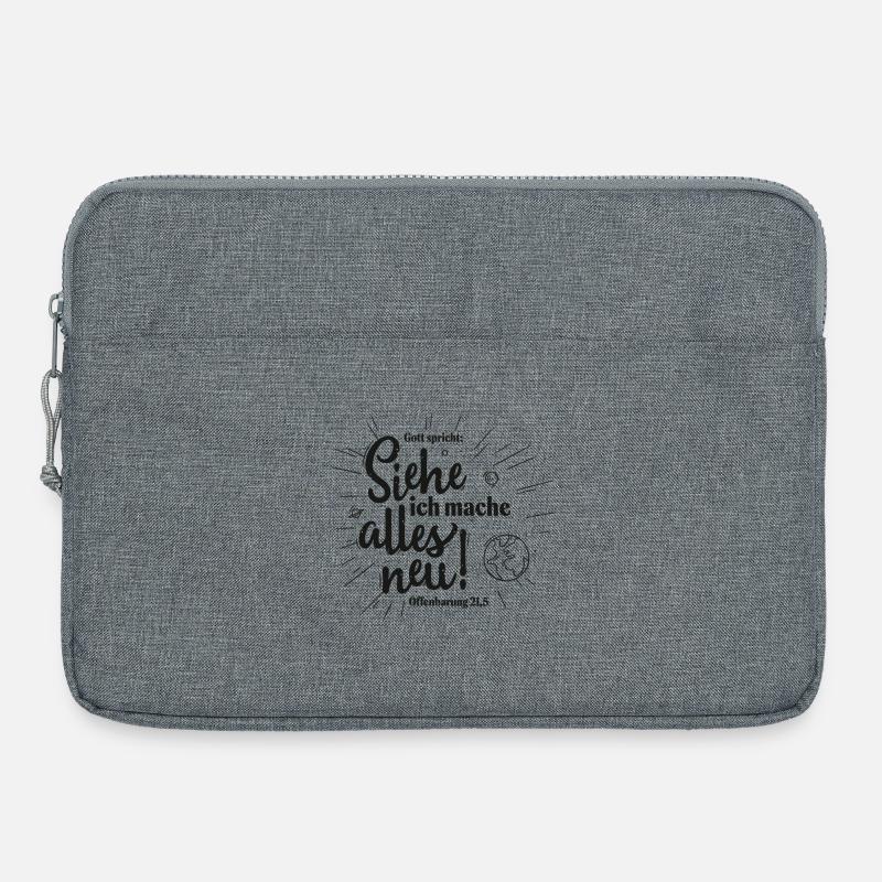 Behold, I make all things new - Laptop bag 15" - heather grey