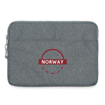 Emblème de la Norvège Bague Ronde - Sacoche pour ordinateur portable 15 pouces - gris chiné - Devant