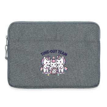 Équipe de handball Unicorn, Time Out, Kids - Sacoche pour ordinateur portable 15 pouces - gris chiné - Devant