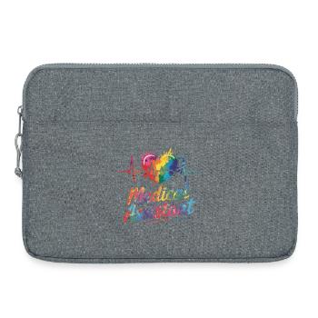 Rainbow Medical Assistant Heart - Laptop bag 15" - heather grey - Front