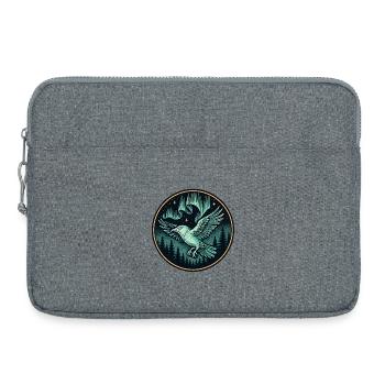 Nachtfalkenwald Emblem - Laptoptasche 15" - Grau meliert - Vorne
