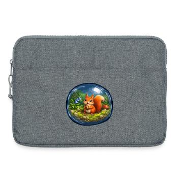 Écureuil de conte de fées dans une boule de verre - Sacoche pour ordinateur portable 15 pouces - gris chiné - Devant
