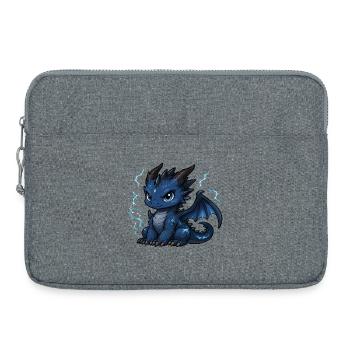 Blau Blitzdrache - Laptoptasche 15" - Grau meliert - Vorne