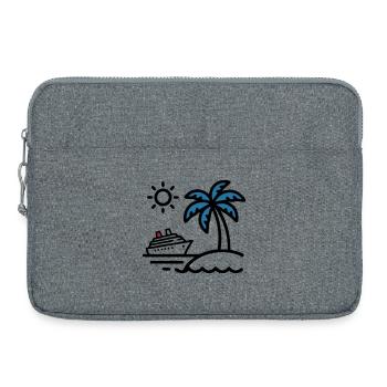 Vacances de Palm à Cruise Island - Sacoche pour ordinateur portable 15 pouces - gris chiné - Devant