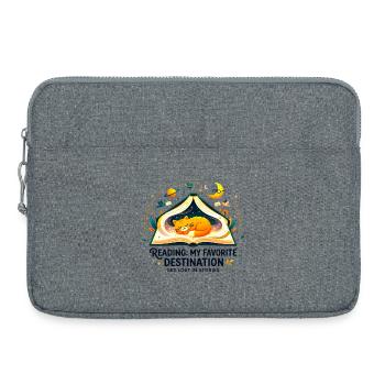 Reading_Cat_Favorite_Destination - Laptoptasche 15" - Grau meliert - Vorne