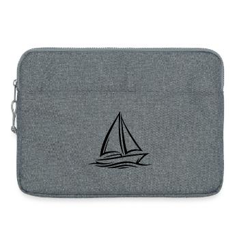Voilier - Sacoche pour ordinateur portable 15 pouces - gris chiné - Devant