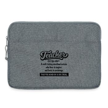 Enseignant : Inspirer et encourager - Sacoche pour ordinateur portable 15 pouces - gris chiné - Devant