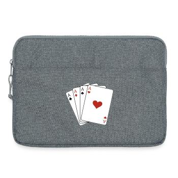Carré d'as - Sacoche pour ordinateur portable 15 pouces - gris chiné - Devant