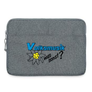 Volksmusik Edelweiß Emblem - Laptoptasche 15" - Grau meliert - Vorne