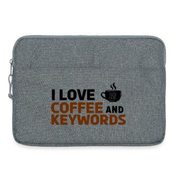 Faute de frappe dans les mots-clés du café - Sacoche pour ordinateur portable 15 pouces - gris chiné - Devant