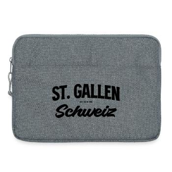 Lettrage de Saint-Gall, Suisse - Sacoche pour ordinateur portable 15 pouces - gris chiné - Devant