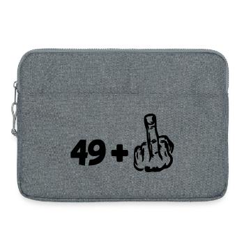 49 +. Pour toute personne aux prises avec 50 ans # - Sacoche pour ordinateur portable 15 pouces - gris chiné - Devant