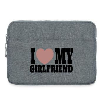 J’aime ma copine Partnerschaftsmotiv - Sacoche pour ordinateur portable 15 pouces - gris chiné - Devant