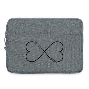 Amoureux des chiens - Sacoche pour ordinateur portable 15 pouces - gris chiné - Devant