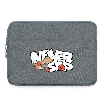 Incessant skateboard print - Laptop bag 15" - heather grey - Front