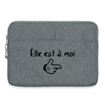  Couple drôle, il/elle est à moi - Sacoche pour ordinateur portable 15 pouces - gris chiné - Devant