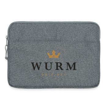 Logo original de la famille Worm - Sacoche pour ordinateur portable 15 pouces - gris chiné - Devant