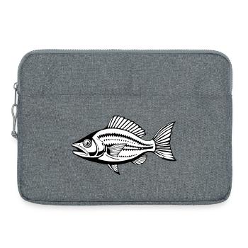 Fisch Angler T-shirt Geschenk Angler - Laptoptasche 15" - Grau meliert - Vorne