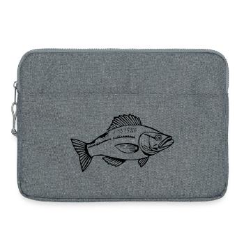 Fisch Angler T-shirt Geschenk Angler - Laptoptasche 15" - Grau meliert - Vorne
