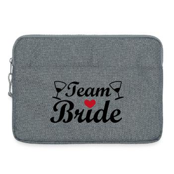 Équipe Mariée – Chemise de fête de jeune fille - Sacoche pour ordinateur portable 15 pouces - gris chiné - Devant