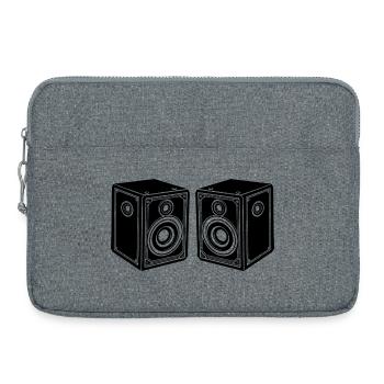 Haut-parleur audio - Sacoche pour ordinateur portable 15 pouces - gris chiné - Devant