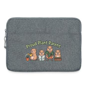 Pflanzen Shirt Proud Plant Parent Gärtner Geschenk - Laptoptasche 15" - Grau meliert - Vorne