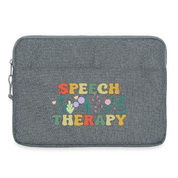 Orthophoniste, orthophoniste, rétro vintage groovy - Sacoche pour ordinateur portable 15 pouces - gris chiné - Devant