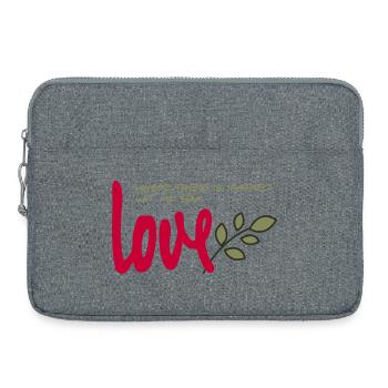 Lass mich Liebe säen - Laptoptasche 15" - Grau meliert - Vorne