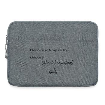 LIEBEVOLL Morgenroutine Roller - Laptoptasche 15" - Grau meliert - Vorne