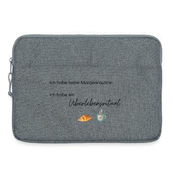 LIEBEVOLL Morgenroutine Croissant  - Laptoptasche 15" - Grau meliert - Vorne