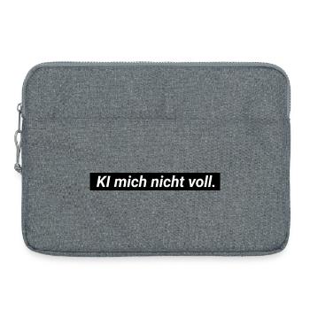 KI mich nicht voll quatschen künstliche witzig - Laptoptasche 15" - Grau meliert - Vorne