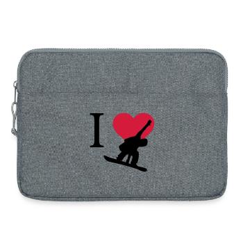 I Love Snowboarding - Laptoptasche 15" - Grau meliert - Vorne