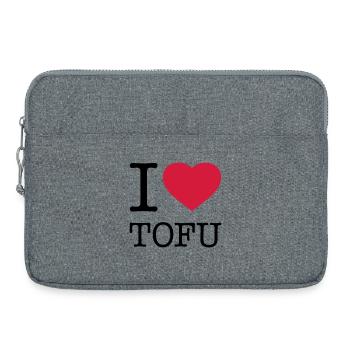 I LOVE TOFU Soja - Laptoptasche 15" - Grau meliert - Vorne