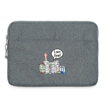 I am fine! - Laptop bag 15" - heather grey - Front
