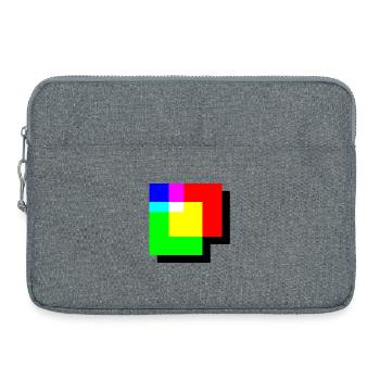 Mélange additif de couleur RVB Coin de couleur - Sacoche pour ordinateur portable 15 pouces - gris chiné - Devant