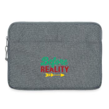 Coffee Before Reality - Laptop bag 15" - heather grey - Front