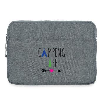 Vie de camping - Sacoche pour ordinateur portable 15 pouces - gris chiné - Devant