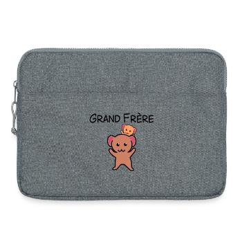 Souris Grand frère - Sacoche pour ordinateur portable 15 pouces - gris chiné - Devant