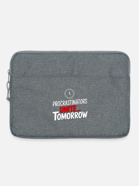 Procrastinators Unite... Tomorrow - Laptoptasche 15" - Grau meliert