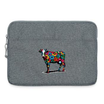 Vache - Sacoche pour ordinateur portable 15 pouces - gris chiné - Devant