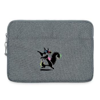 Stylish Squirrel with Sunglasses Stencil - Laptop bag 15" - heather grey - Front