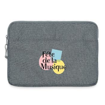 Fête de la Musique Pastel - Sacoche pour ordinateur portable 15 pouces - gris chiné - Devant